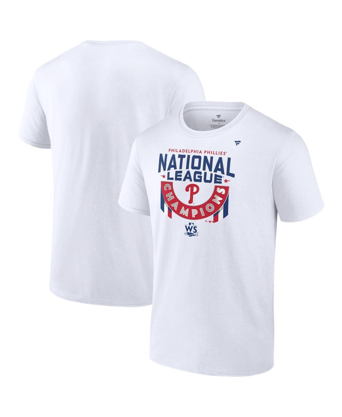 Mens Fanatics White Philadelphia Phillies 2022 National League Champions Locker Room Short Sleeve T-shirt Product Image