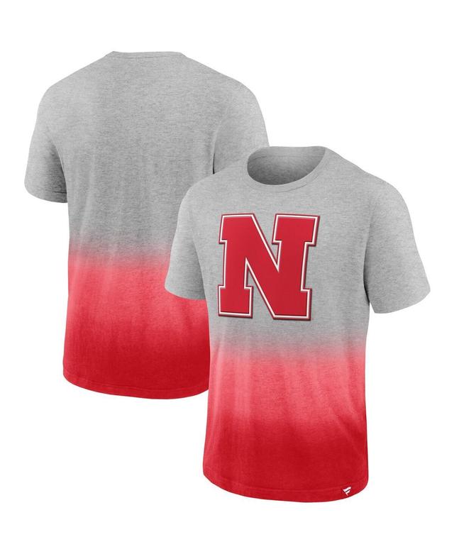 Mens Fanatics Heathered Gray Nebraska Huskers Team Ombre T-shirt - Heathered Gray Product Image