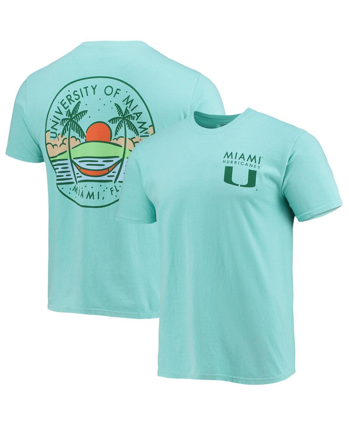 Mens Mint Miami Hurricanes Circle Scene Comfort Colors T-Shirt Product Image