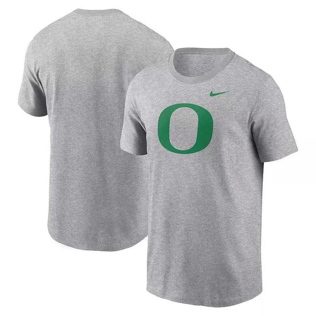 Mens Nike Heather Gray Oregon Ducks Primetime Evergreen Logo T-Shirt Product Image