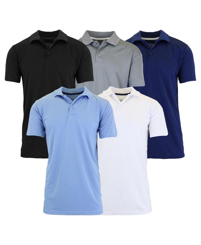 Galaxy By Harvic Mens Dry Fit Moisture-Wicking Polo Shirt, Pack of 5 Product Image