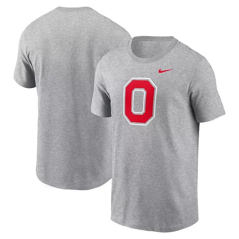 Mens Nike Heather Gray Ohio State Buckeyes Primetime Evergreen Alternate Logo T-Shirt Product Image