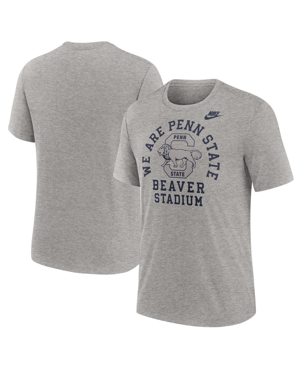 Nike Mens Heather Gray Penn State Nittany Lions Legacy Local Tri-Blend T-Shirt Product Image