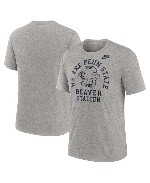 Nike Mens Heather Gray Penn State Nittany Lions Legacy Local Tri-Blend T-Shirt Product Image