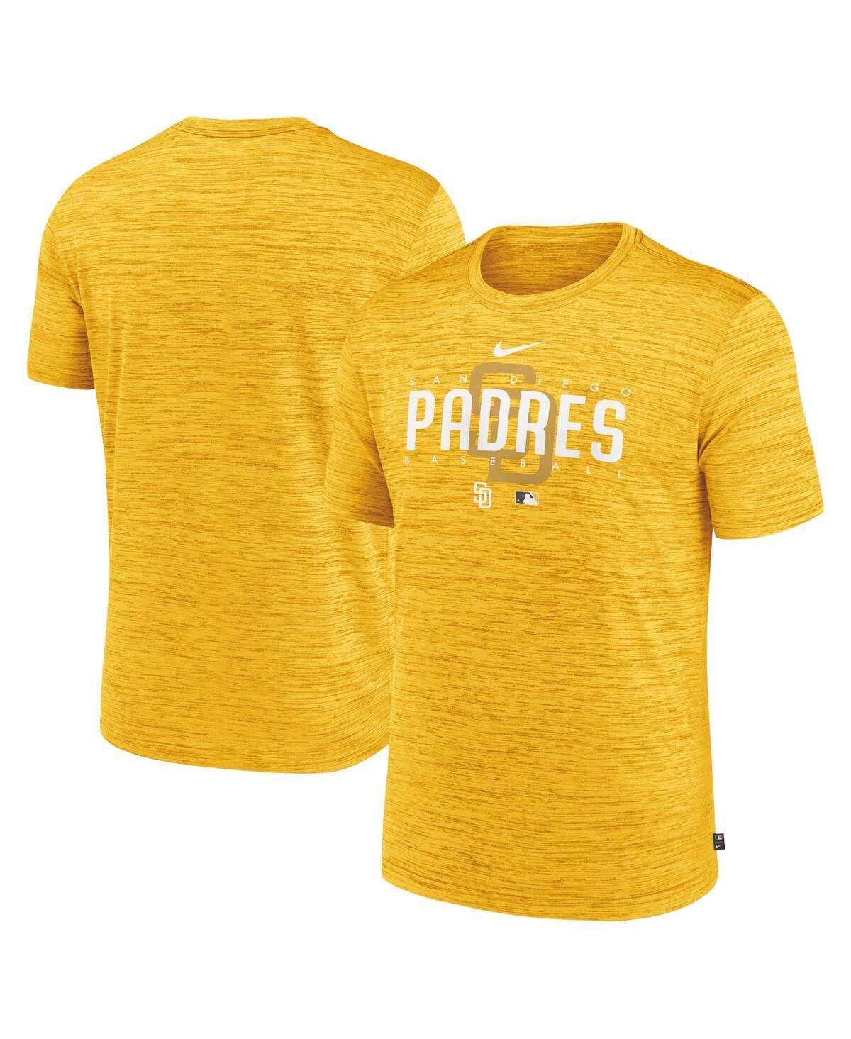 Mens Nike Gold San Diego Padres Authentic Collection Velocity Performance Practice T-shirt Product Image