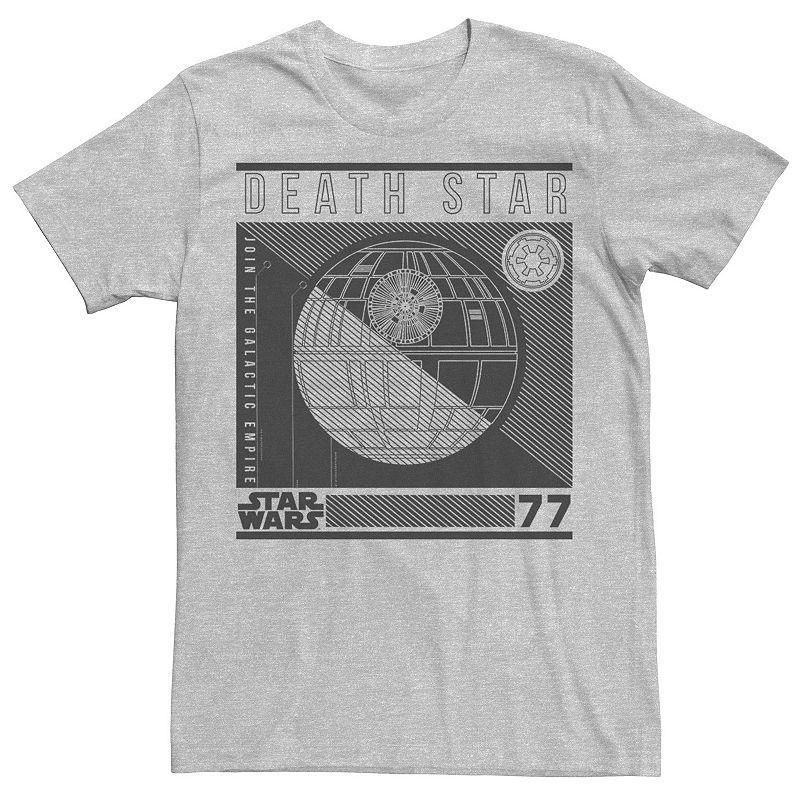 Mens Star Wars Death Star Line Art Poster Graphic Tee Product Image