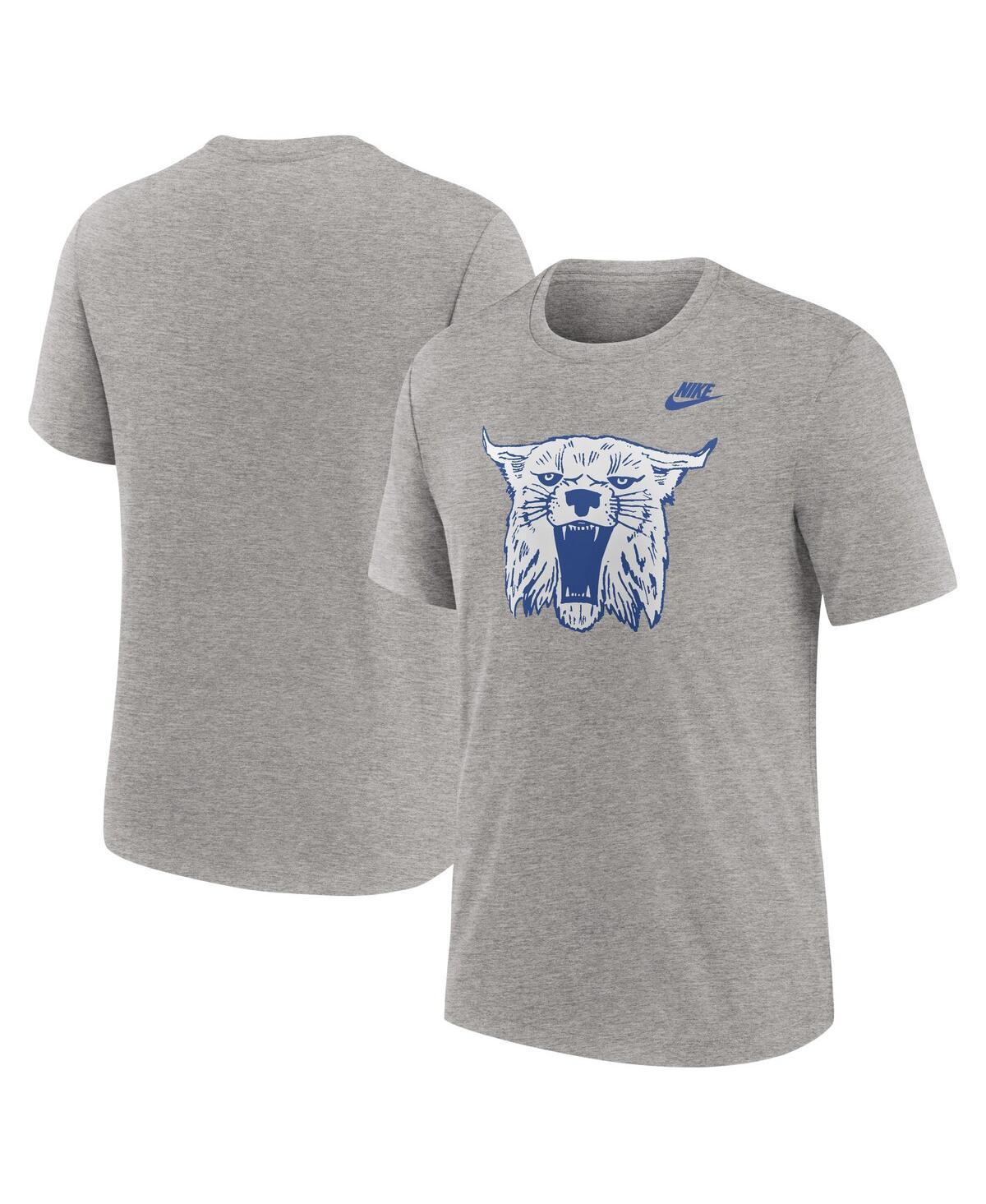 NIKE Men's Heather Gray Kentucky Wildcats Blitz Evergreen Legacy Primary Tri-blend T-shirt Product Image