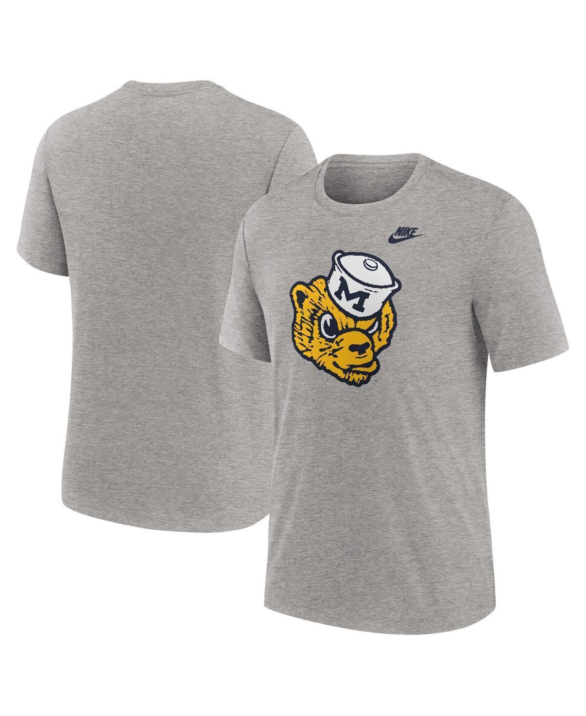 Nike Mens Michigan Wolverines Blitz Evergreen Legacy Primary Tri-Blend T-Shirt Product Image