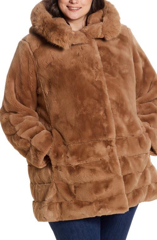 Gallery Hooded Faux Fur Coat Product Image