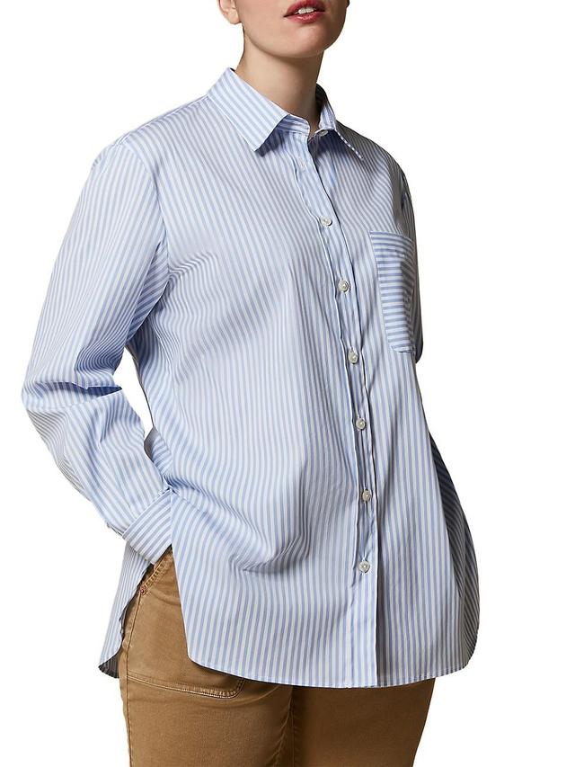 Plus Size Citrato Striped Button-Down Shirt Product Image