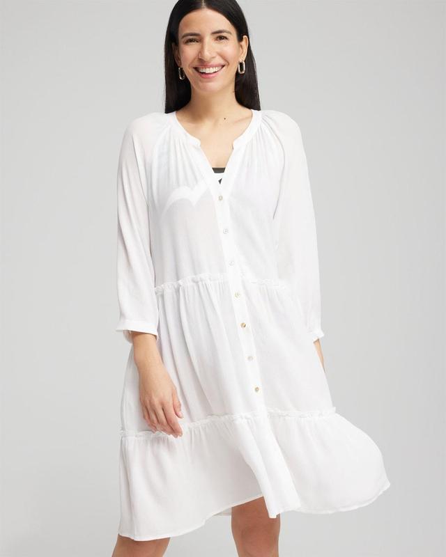 Women's Button Front Swim Coverup Product Image