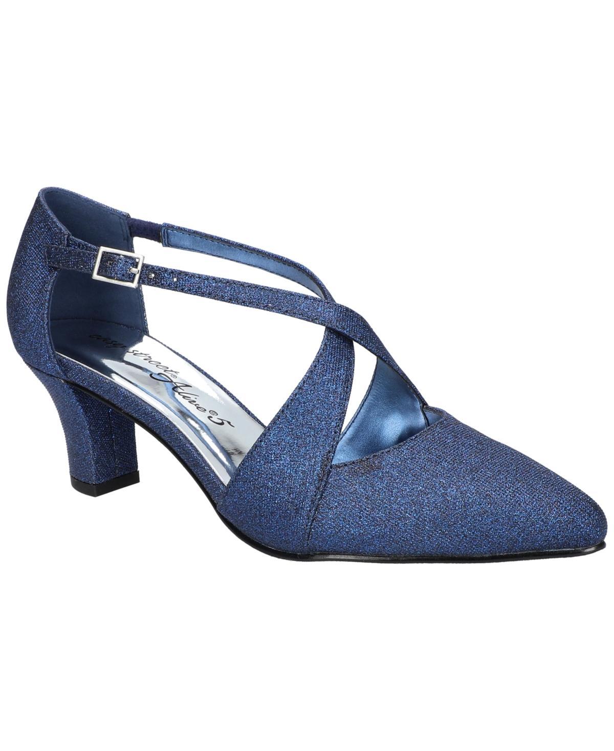 Easy Street Elegance Womens Slingback Pumps Blue Glitter Product Image