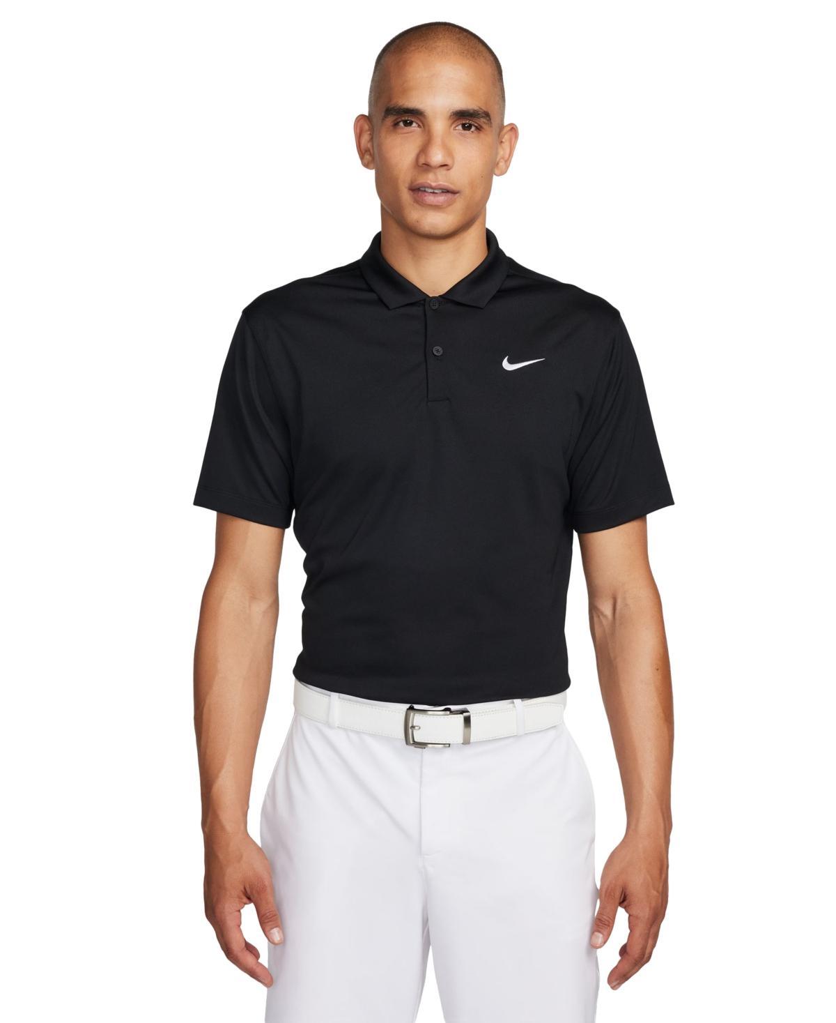 Nike Mens Relaxed Fit Core Dri-fit Short Sleeve Golf Polo Shirt - White Product Image