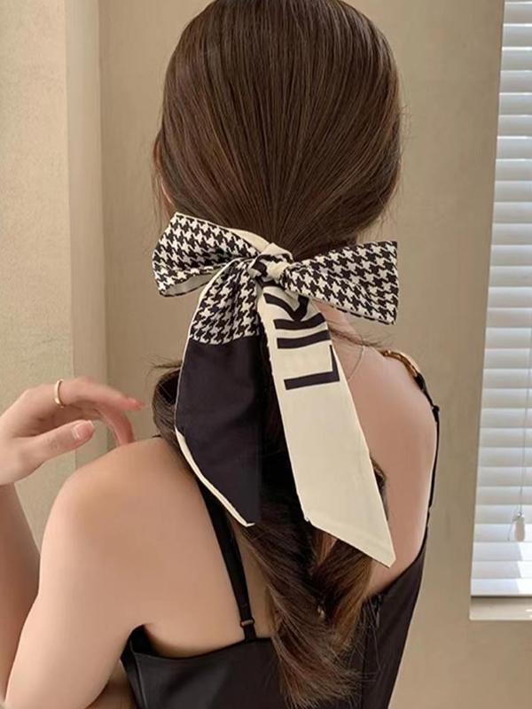 Houndstooth Letter Print Hair Band Product Image