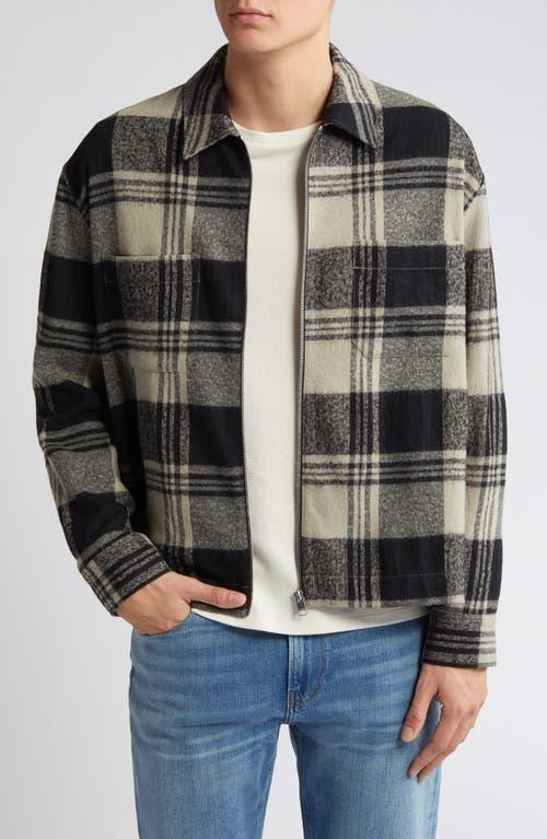 FRAME Spring Plaid Zip Shirt Jacket Product Image