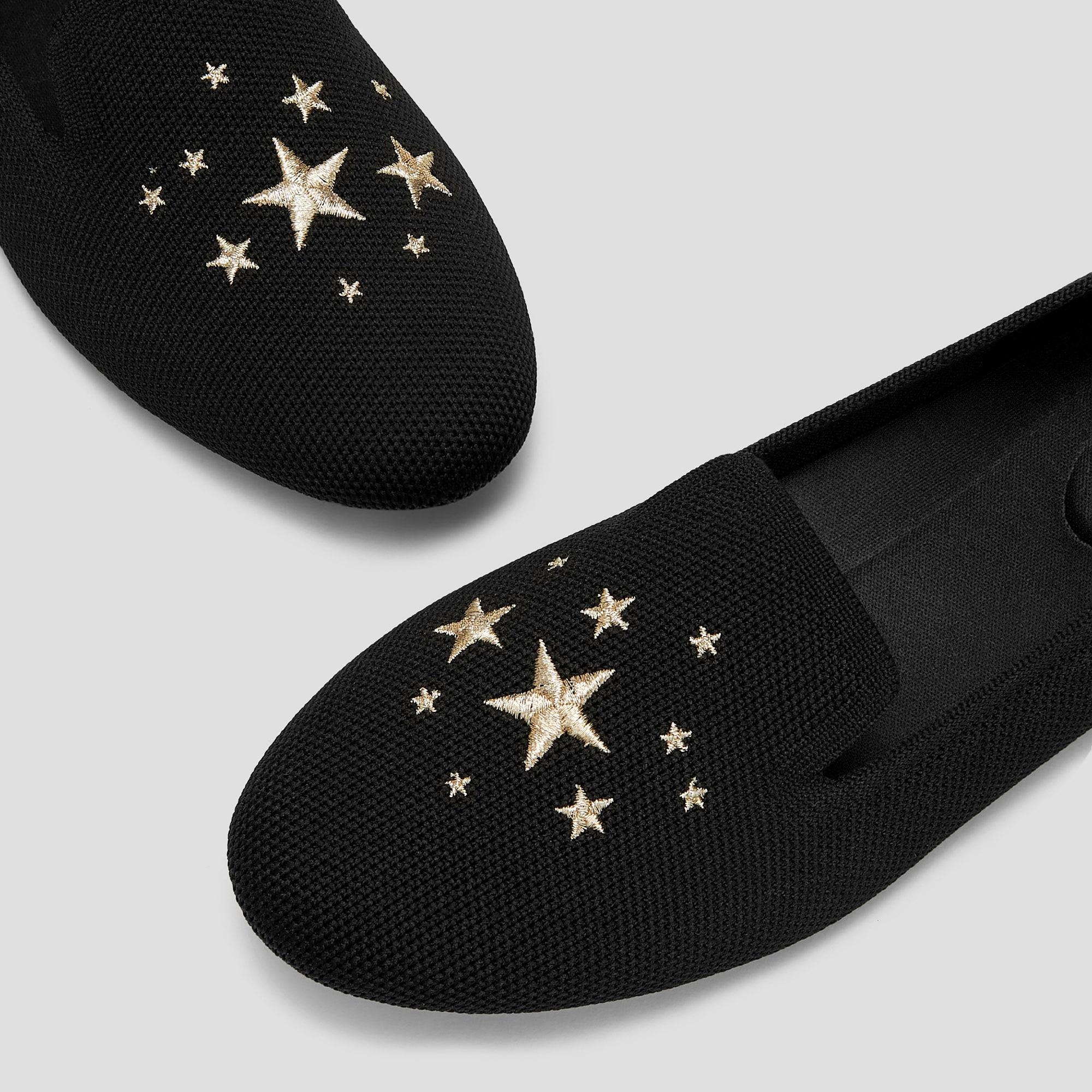 Round-Toe Embroidered Loafers (Audrey) Product Image