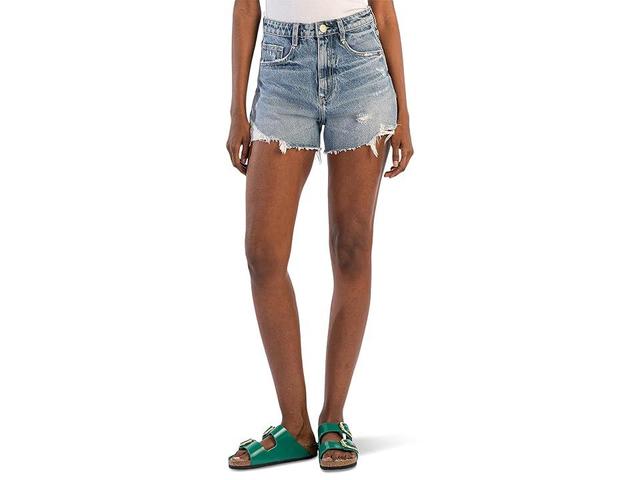 KUT from the Kloth Taylor High Rise Shorts With Raw Hem (Introduced) Women's Jumpsuit & Rompers One Piece Product Image