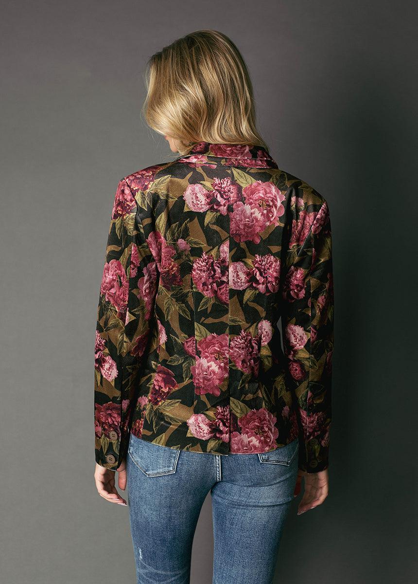 Louve Blazer in Bistre Floral Product Image