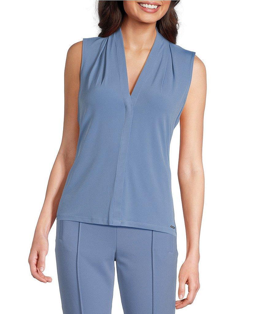 Calvin Klein V-Neck Sleeveless Top Product Image