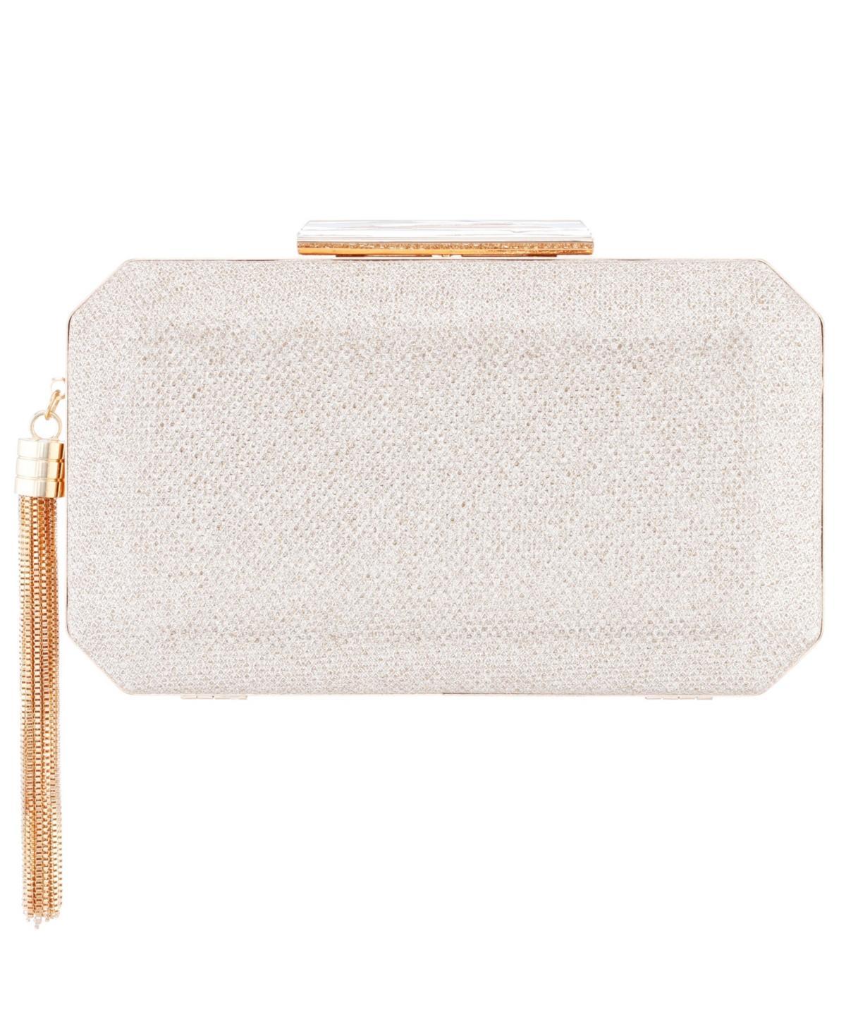 Nina Womens Geometric Minaudiere Bag with Tassle Product Image