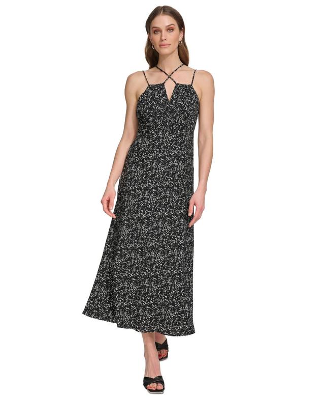 Women's Printed Strappy Sleeveless Midi Dress Product Image