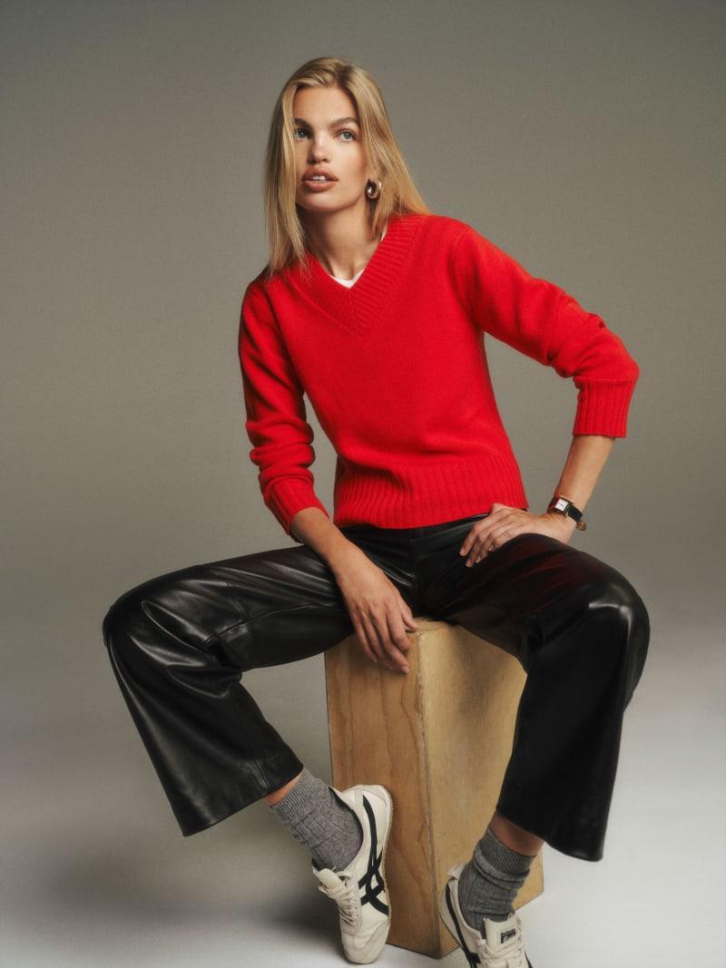 Dulce Cashmere V-neck Sweater Product Image