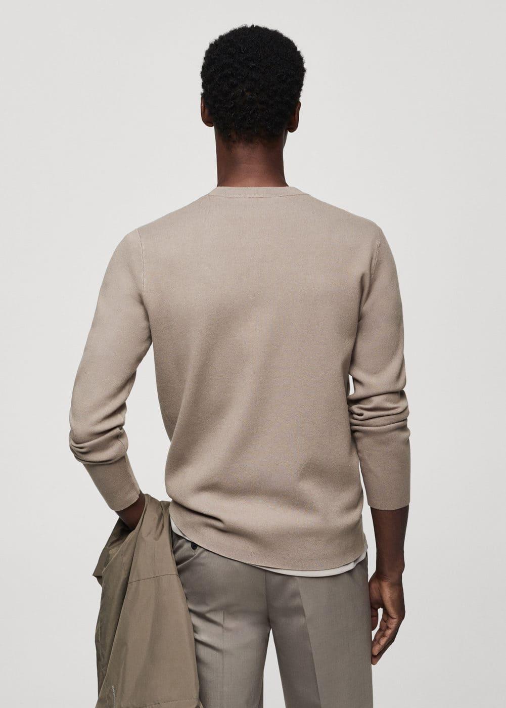 MANGO MAN - Thermoregulating fine-knit sweater mink greyMen Product Image