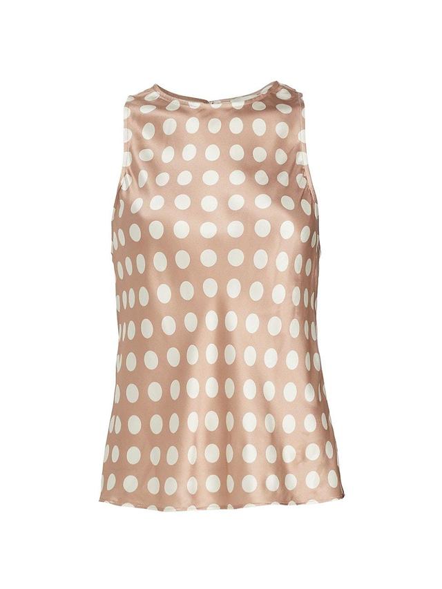 Womens Floriana Polka Dot Silk Cami Product Image