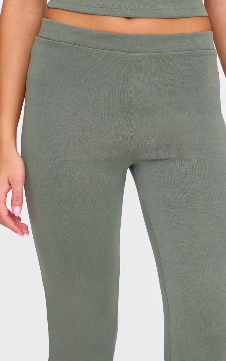 Khaki Premium Soft Touch Skinny Flare Pants Product Image