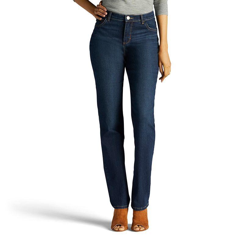 Womens Lee Instantly Slims High Waisted Straight-Leg Jeans Product Image