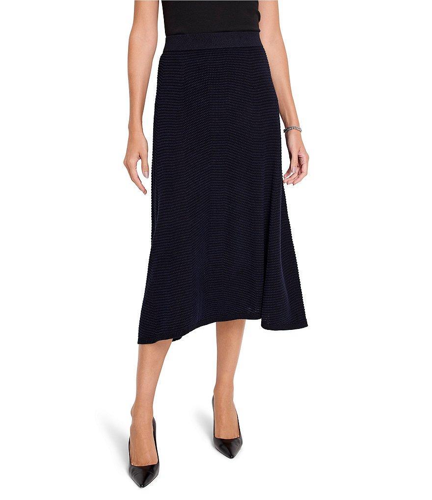 NIC + ZOE Textured Sweater Knit A-Line Midi Skirt Product Image