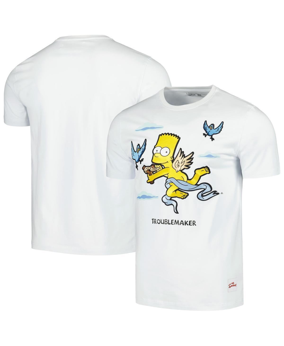 Mens Freeze Max Bart Simpson White The Simpsons T-shirt Product Image