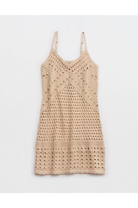 Aerie Crochet Cover Up Mini Dress Women's Product Image