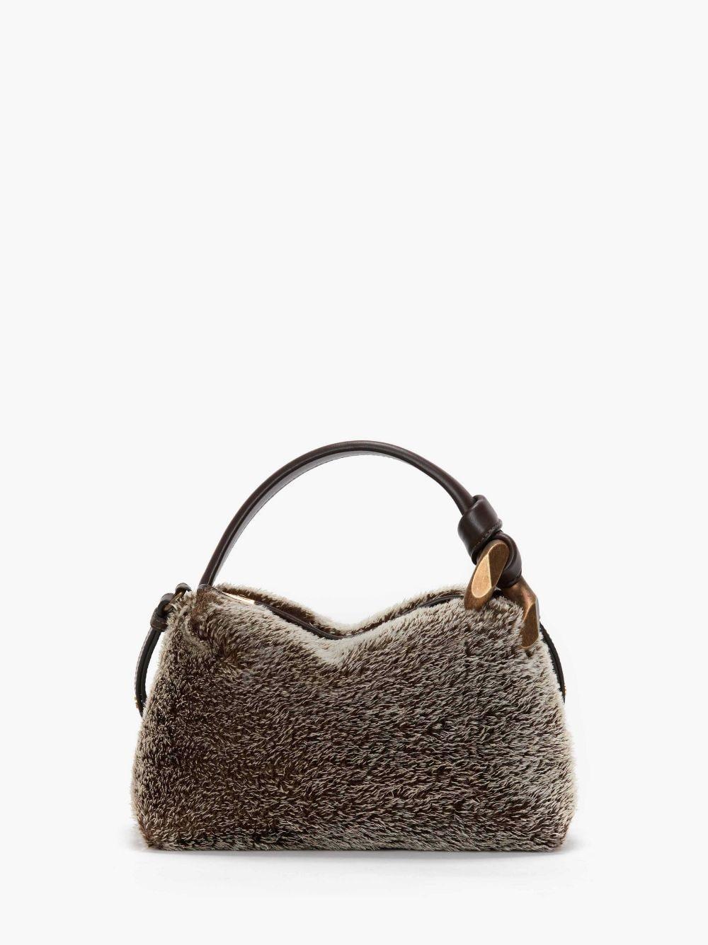 SMALL JWA CORNER BAG - MOHAIR CROSSBODY BAG in brown | JW Anderson US  Product Image