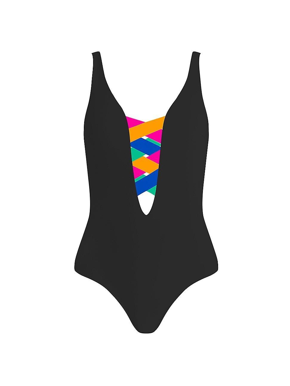 Womens St. Martin Lattice One-Piece Product Image