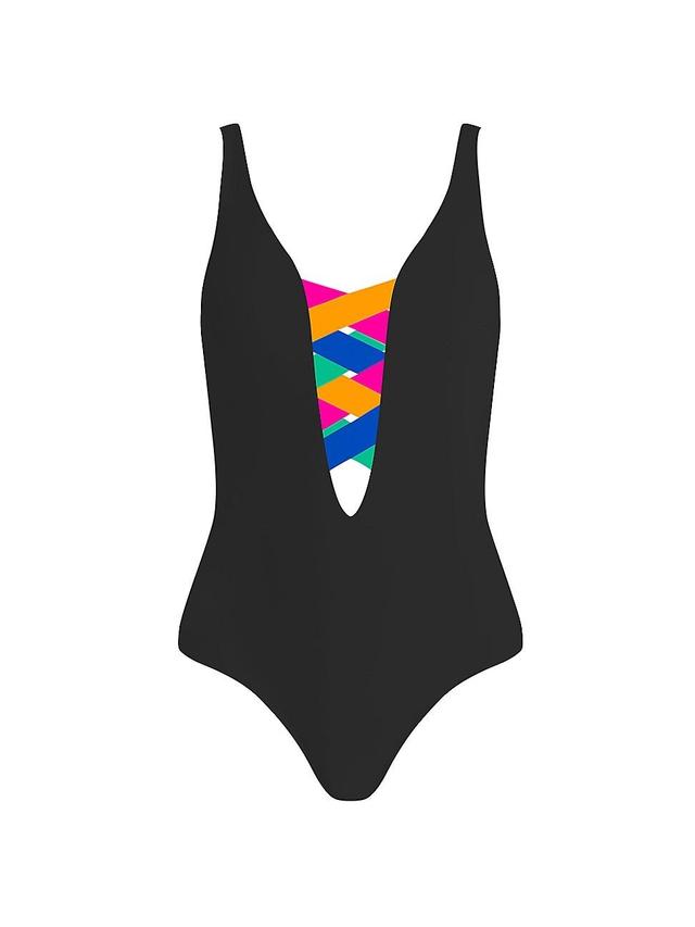 Womens St. Martin Lattice One-Piece Product Image