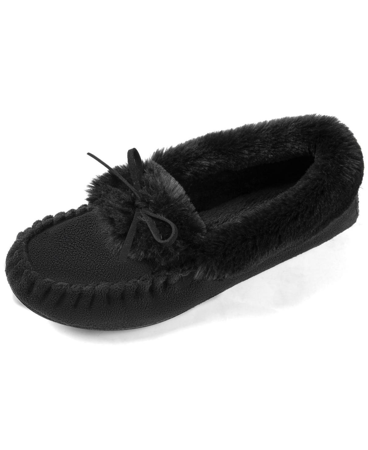 Rock Dove Womens Naomi Faux Fur Moccasin Slipper Product Image