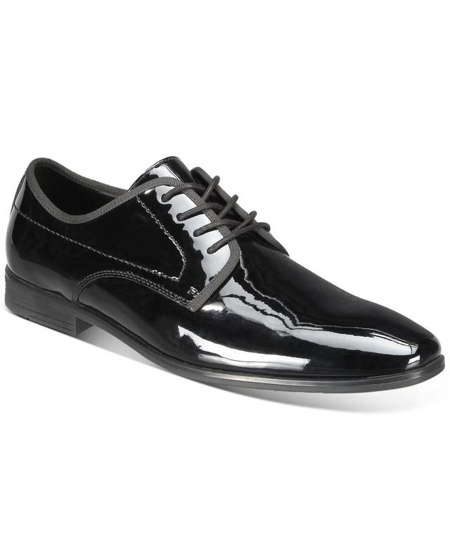 Alfani Mens Warner Patent Lace-Up Oxfords, Created for Macys Product Image