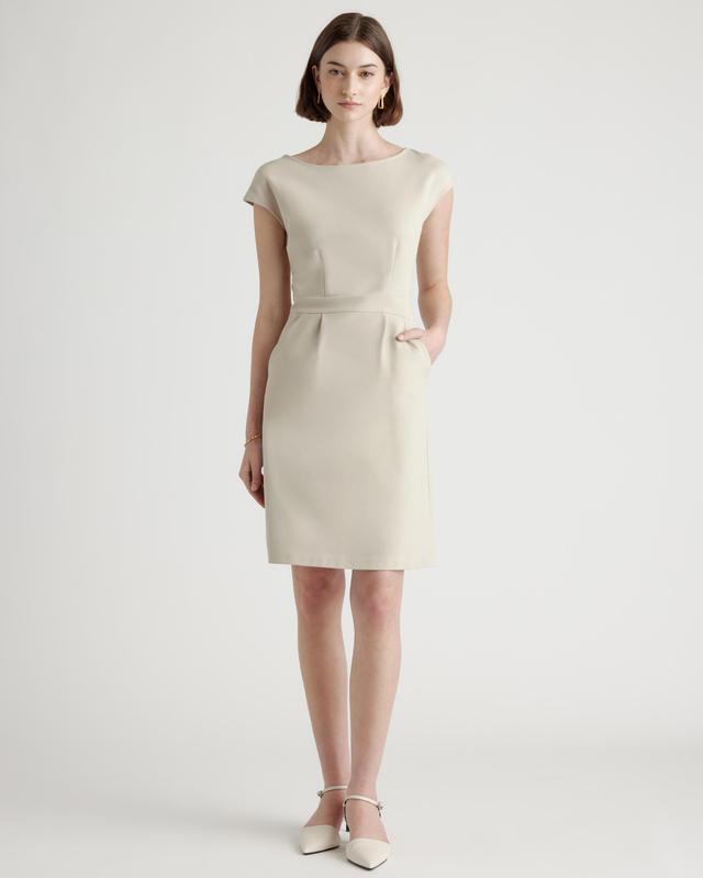 Ultra-Stretch Ponte Cap Sleeve Dress Product Image