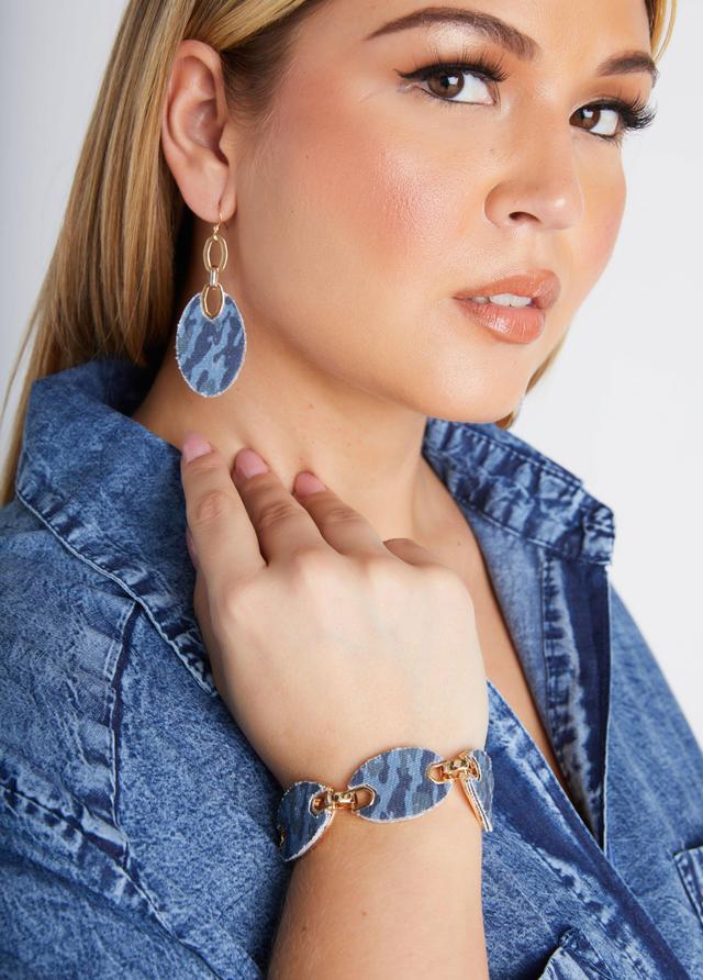 Plus Size Camo Print Denim Bracelet Set Ashley Stewart Product Image