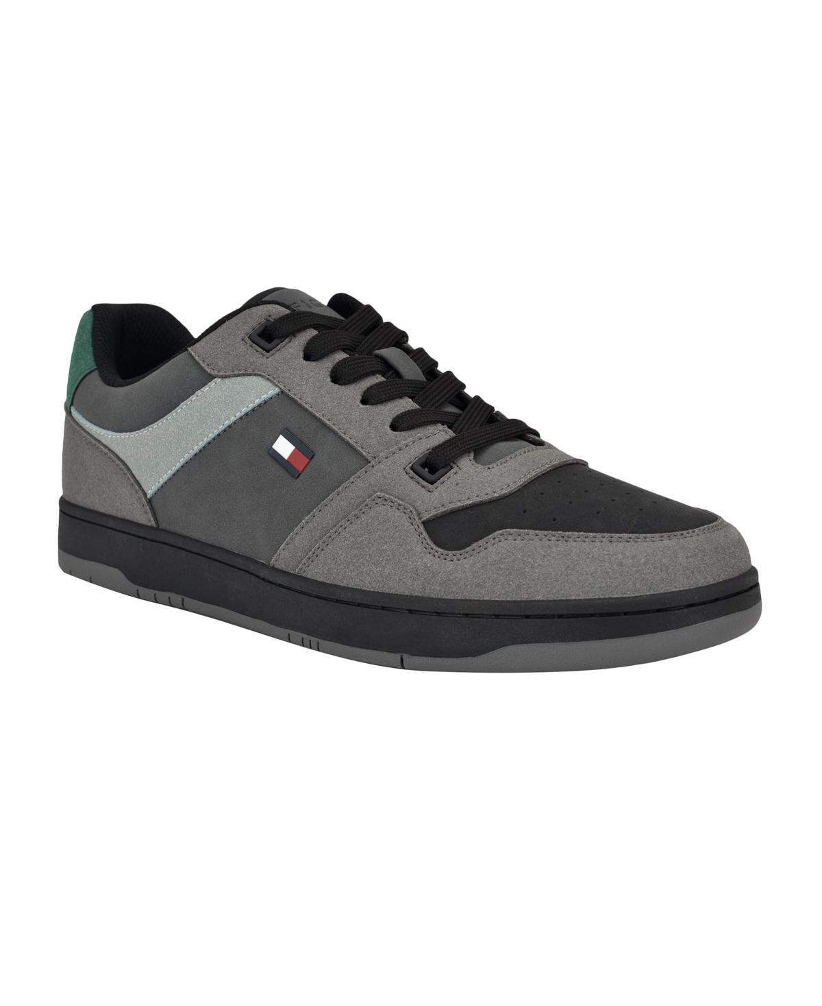 Tommy Hilfiger Mens Trane Fashion Lace Up Sneakers - Light Grey Product Image