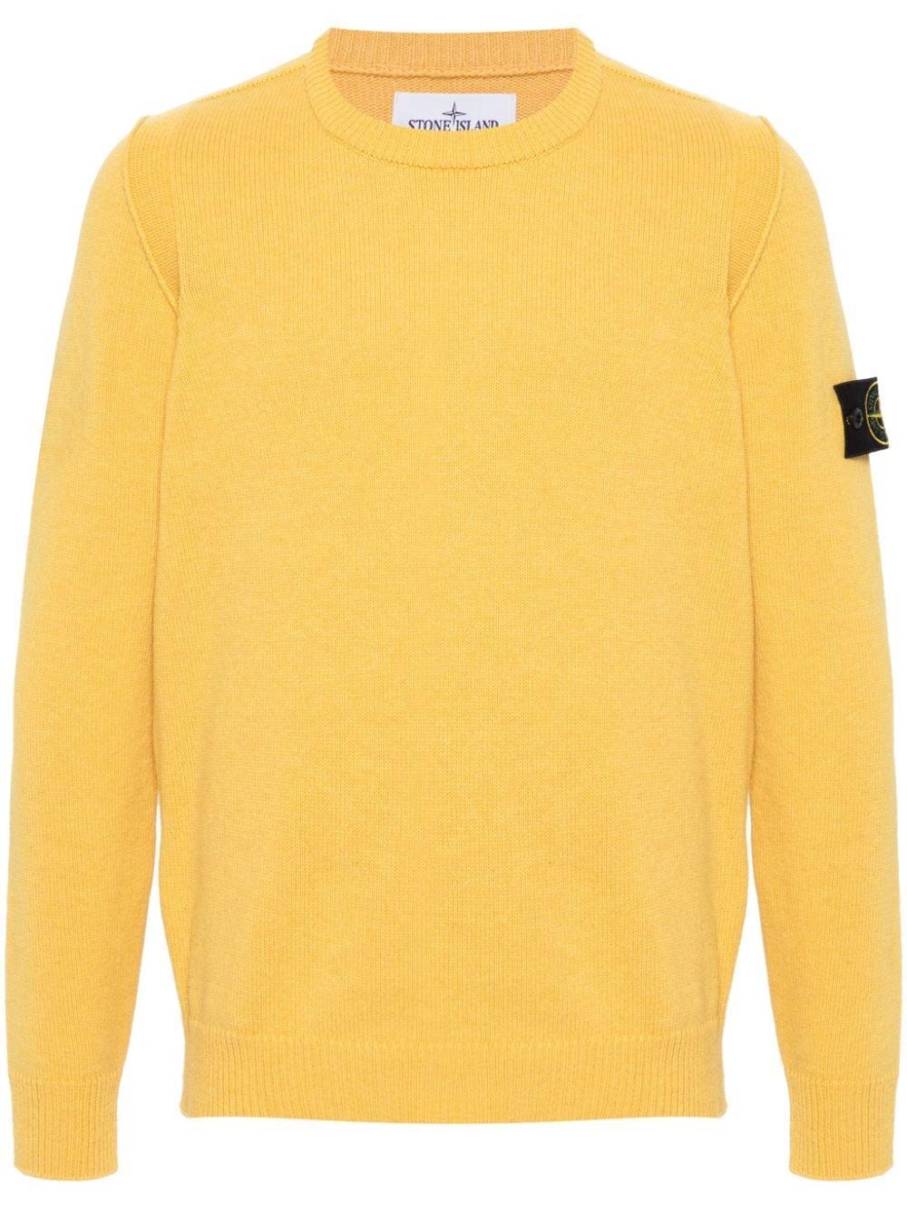 STONE ISLAND Pullover Mit Kompass-patch In Ocker Product Image