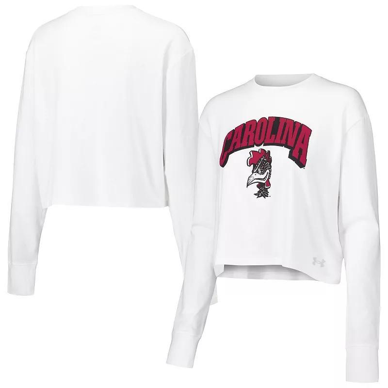 Womens Under Armour South Carolina Gamecocks Inline All Day Tri-Blend Cropped Long Sleeve T-Shirt Product Image