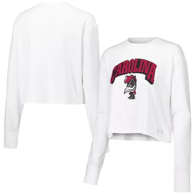 Womens Under Armour South Carolina Gamecocks Inline All Day Tri-Blend Cropped Long Sleeve T-Shirt Product Image