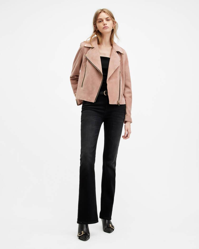 Beale Raw Edge Suede Biker Jacket Product Image