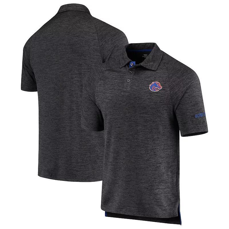 Mens Colosseum Heathered Black Boise State Broncos Down Swing Polo Product Image