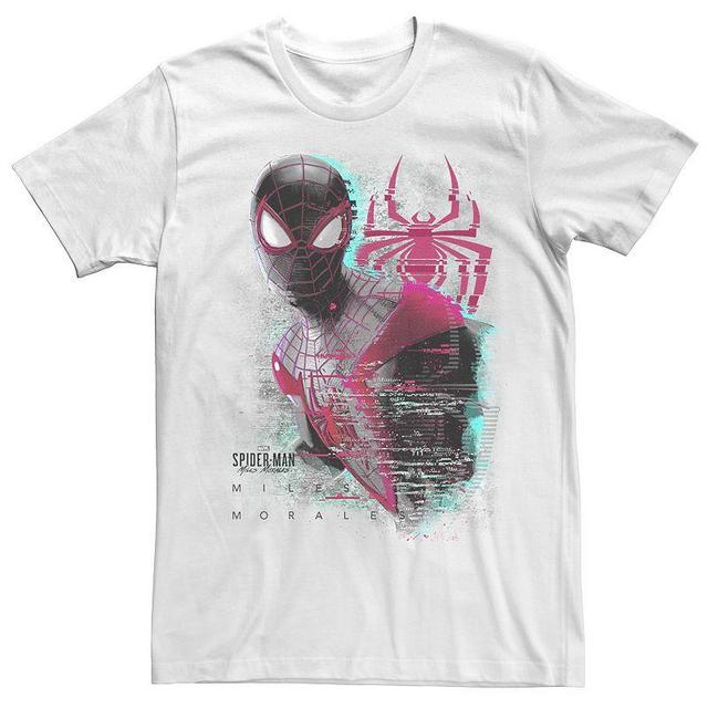 Mens Marvel Spider-Man: Miles Morales Glitched Out Portrait Tee Product Image