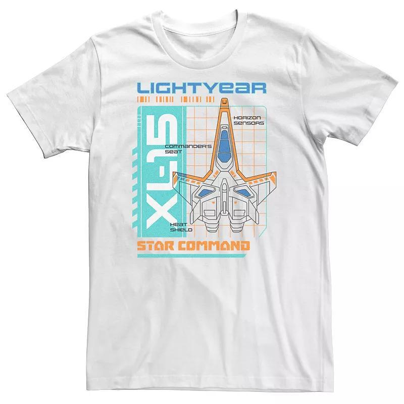 Big & Tall Disney / Pixar Lightyear XL-15 Star Command Schematic Tee, Mens Product Image