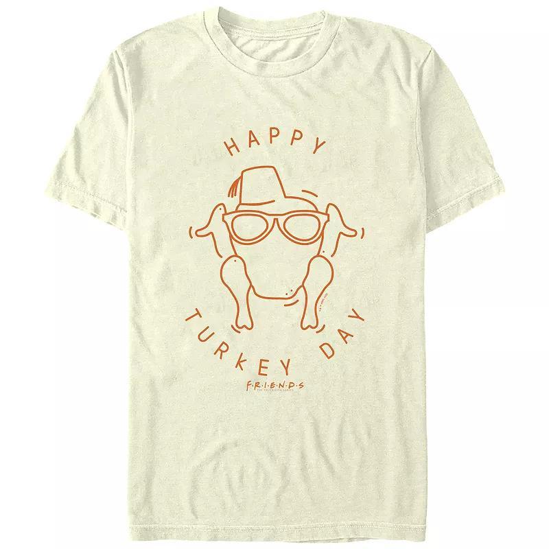 Mens Friends Happy Turkey Day Poster Graphic Tee Product Image