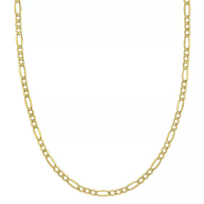 Stella Grace 10k Gold Figaro Link Chain Necklace, Womens Product Image